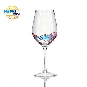 wine glassware with pattern