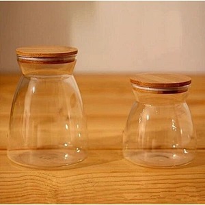 High borosilicate glass storage seal jar hand-blown storage jar for fruit and tea