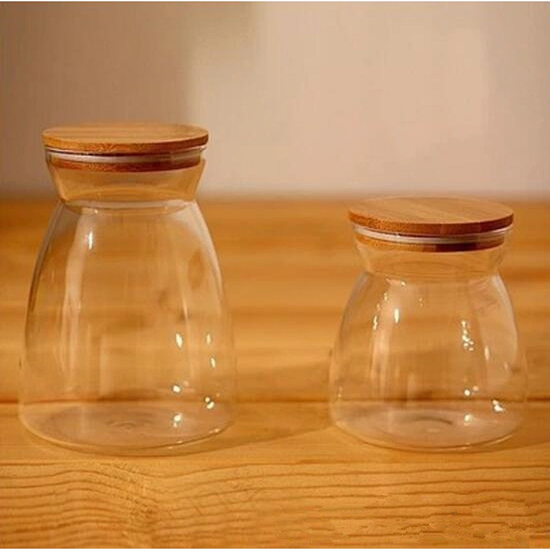High borosilicate glass storage seal jar hand-blown storage jar for fruit and tea