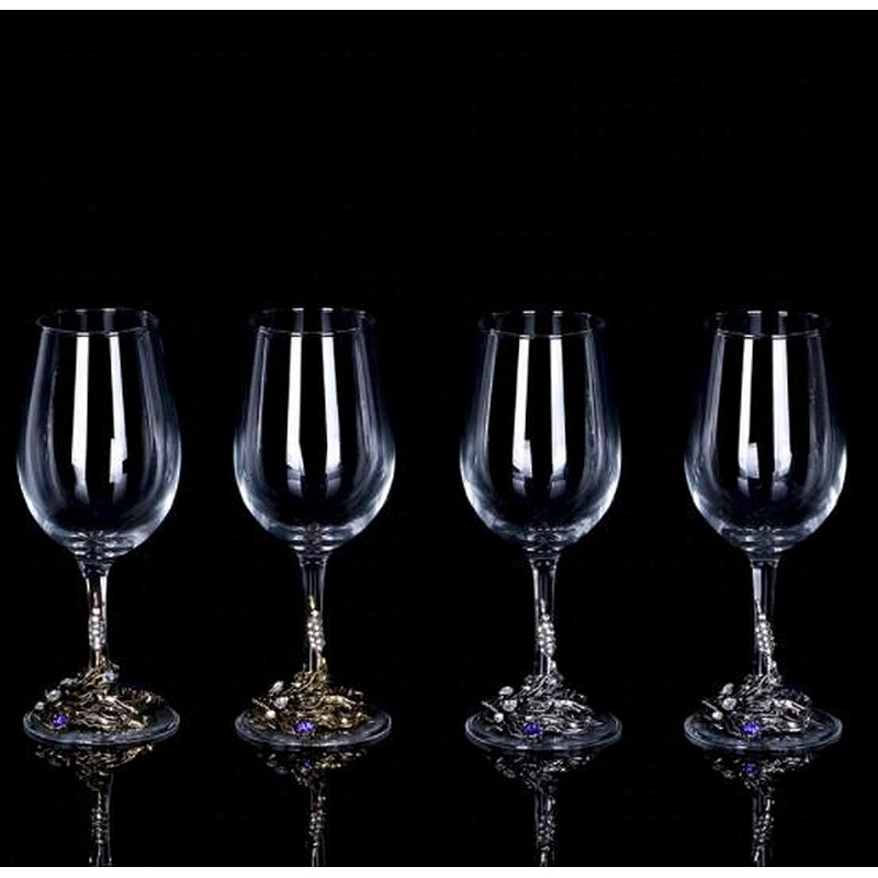 Creative enamel color wine glass decanter household set crystal  goblet wine glass wedding gift