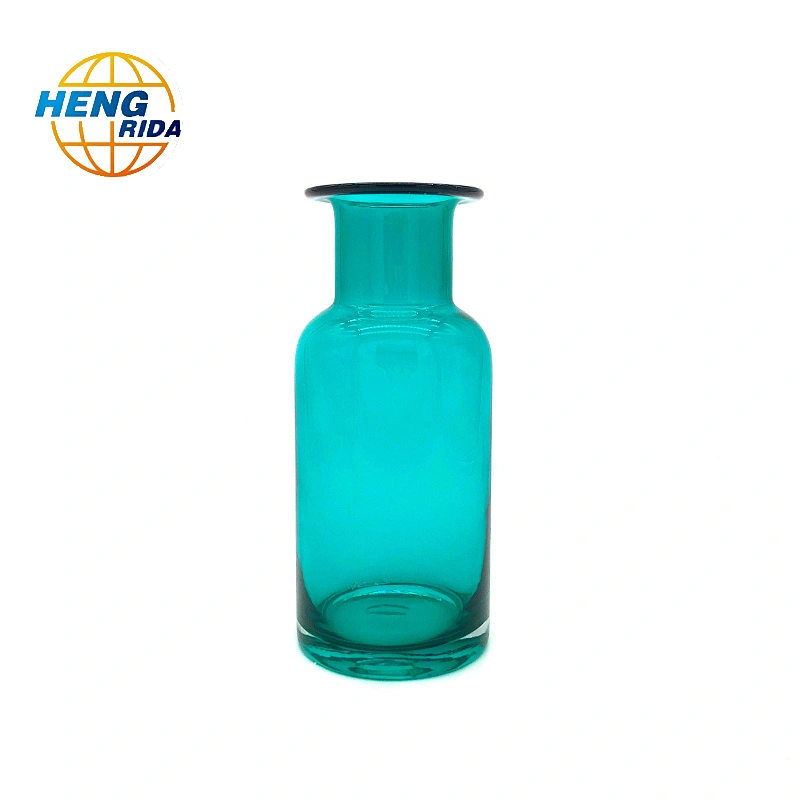 Solid Color Hand Blown Glass Vase For Floral Arrangements