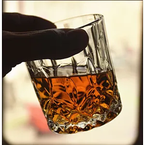 Lead-free Creative shaped glass cup for whiskey, beer and water
