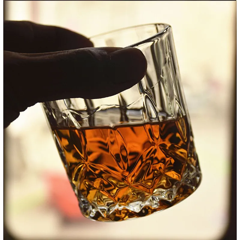 Lead-free Creative shaped glass cup for whiskey, beer and water