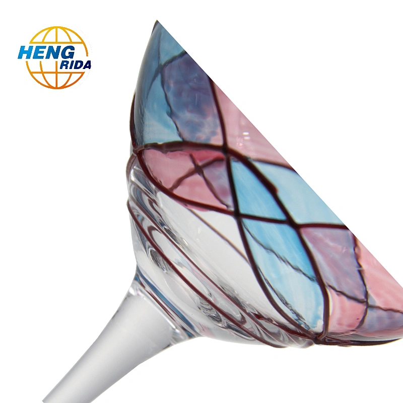 wine glassware with pattern