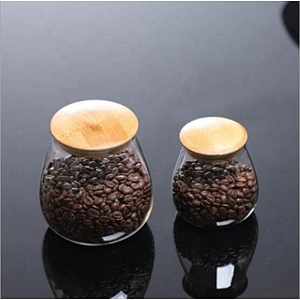 Mushroom - shaped glass storage container multigrain sealed storage milk powder can with lid