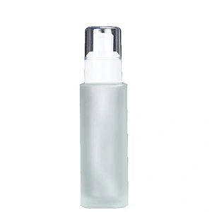 Cosmetics frosted glass bottle with spray pump