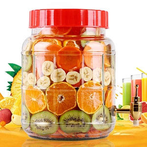 5L Glass Barrel with Strap & Spigot for Beverage drink juice beer water