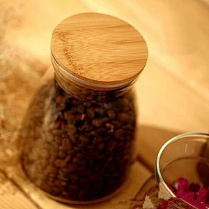 High borosilicate glass storage seal jar hand-blown storage jar for fruit and tea