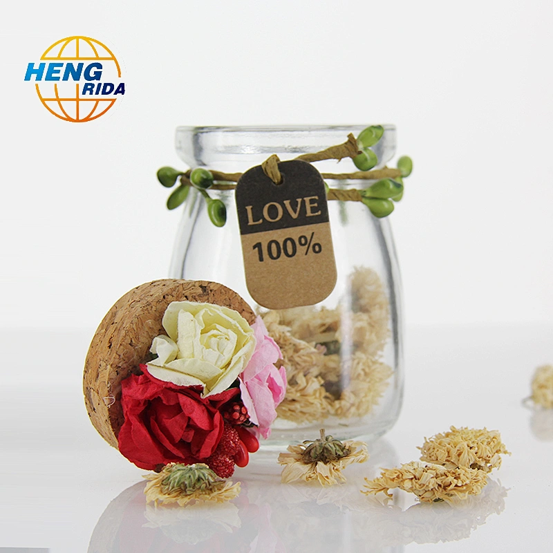 Sealed Container Tea Leaves Storage Glass Jar with Cork Lid