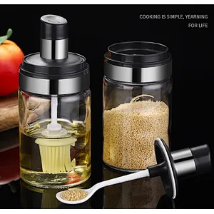 Kitchen spoon cover integral seal moisture-proof borosilicate seasoning jar