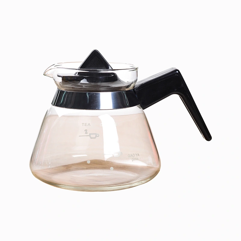 550ml/ 18.6oz Wholesale Heat-Safe Pour Over Glass Coffee Tea Maker with filter