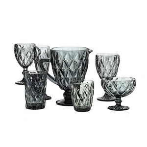 Drinking Glassware Glass Water Jug Set Glass Pitcher With Glass Cup Set
