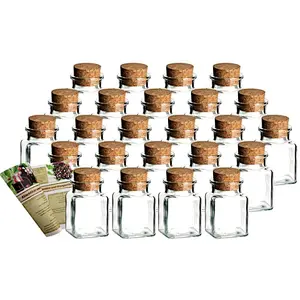 150ml Square Glass Spice Jars for Herb Seasoning Storage