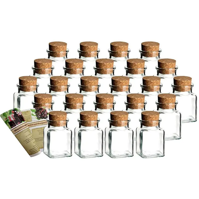 150ml Square Glass Spice Jars for Herb Seasoning Storage