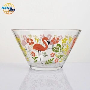 Printed glass preservation bowl glass bowl