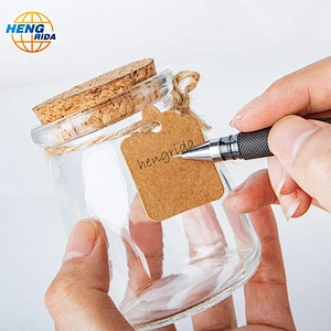 100ml Mini Pudding Yogurt Candy Glass Jar with Cork Lid