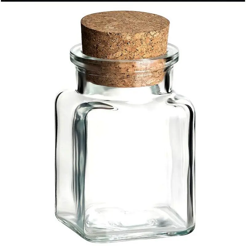 150ml Square Glass Spice Jars for Herb Seasoning Storage