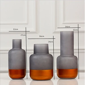 Eco-Friendly Nordic Style Sandblasted Table Decoration Glass Vase