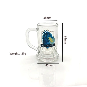 Custom printed transparent shot glass