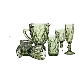 Drinking Glassware Glass Water Jug Set Glass Pitcher With Glass Cup Set