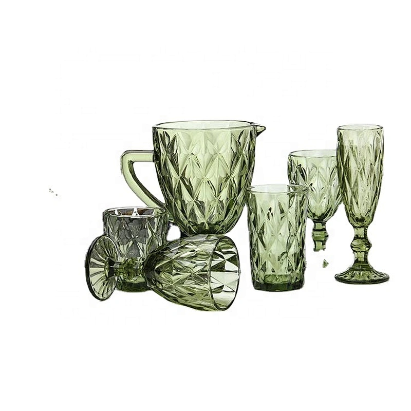 Drinking Glassware Glass Water Jug Set Glass Pitcher With Glass Cup Set