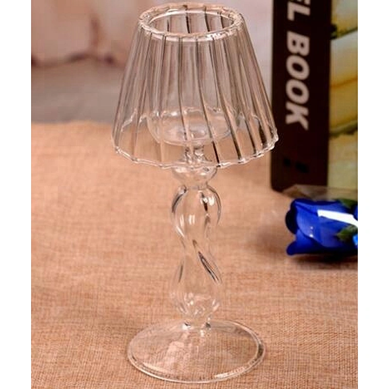 Creative European Romantic Classic Handicraft Table Lamp Glass Candle Holder For Home Decoration