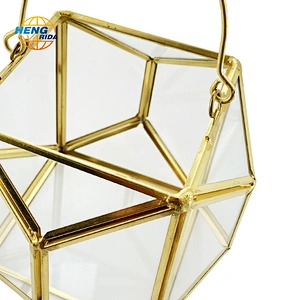 Geometric Stained Glass vase Terrarium Ball air hanging plant succulent globe terrarium
