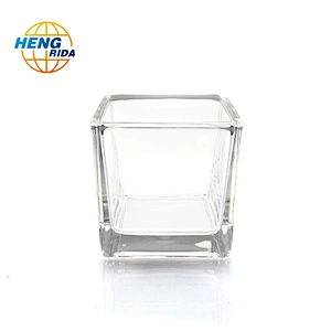 square glass candle holder for wedding decoration