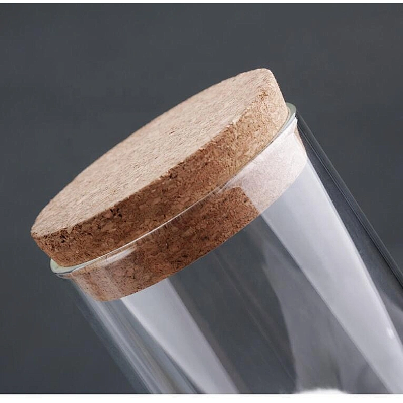 Wholesale Borosilicate Glass  Bottle with Wood Lid