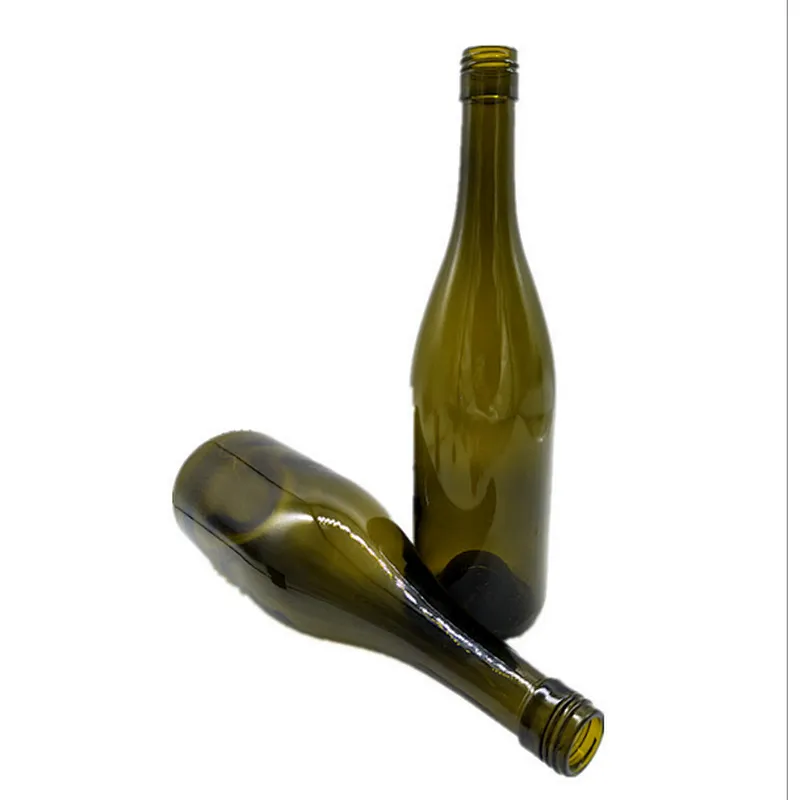 750ml Antique Green Glass Bordeaux (Claret) Bottle with Punted Base 18.5mm Opening Cork Finish