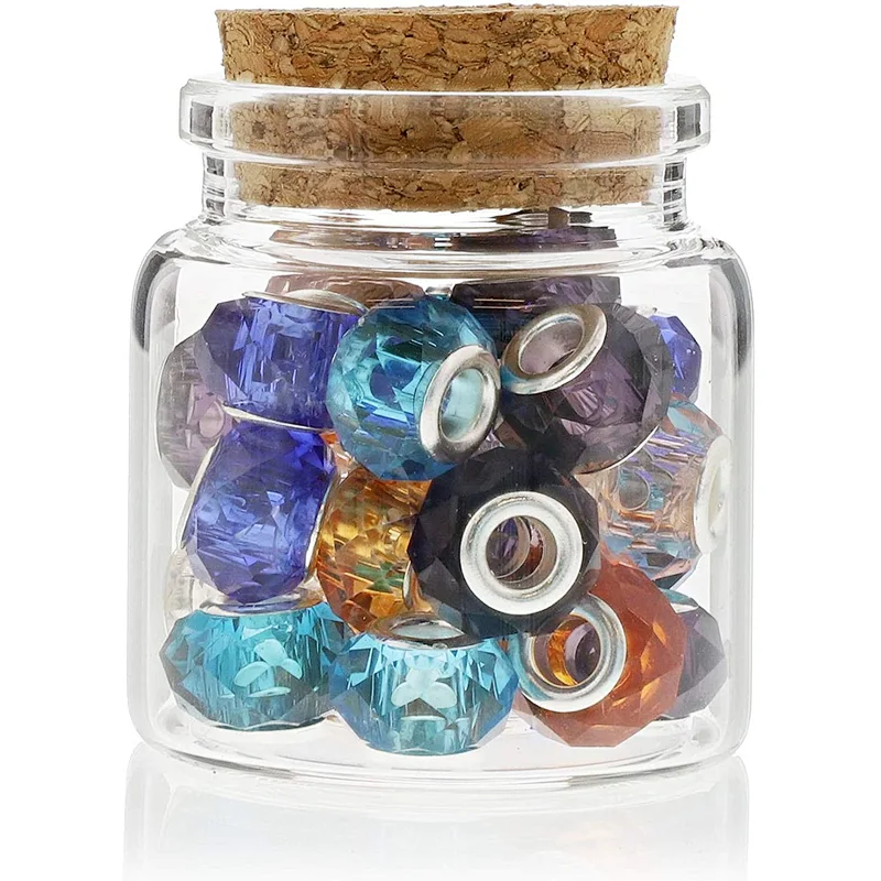 20 ml Small Borosilicate Glass Vials with Cork Stoppers