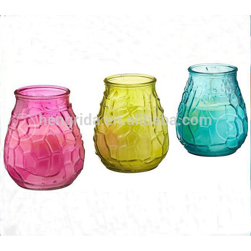 Glass candle holder in different colors