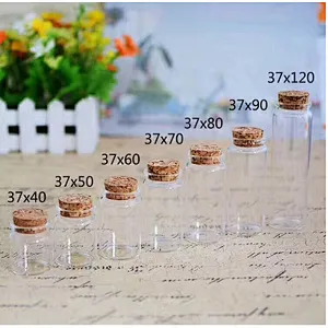 30ml Borosilicate  Glass Vials with Cork Top for Wedding Favors, Wedding decorations, Jewelry accessories