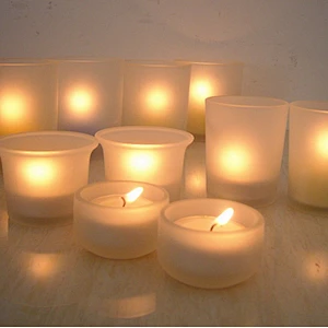 Frosted Glass Candle Holder Cup For Votive Candle and Tealight Table Wedding Dinner Party Home Decoration