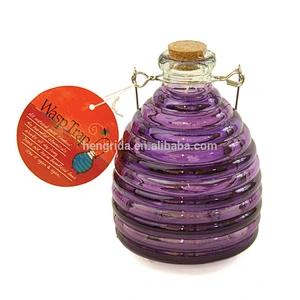 Glass Wasp Trap with Cork Stopper Hanging Handle