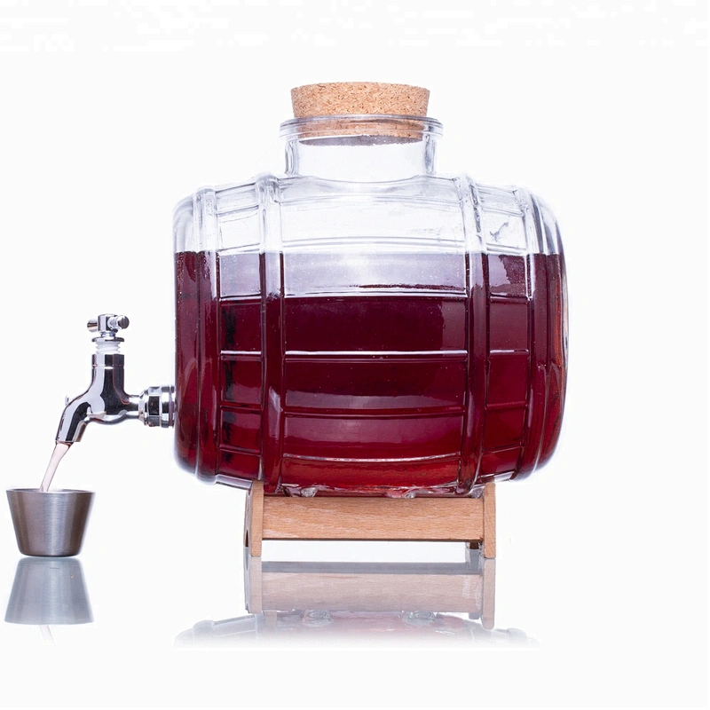 2300ml Glass Barrel Dispenser with Cork & Faucet