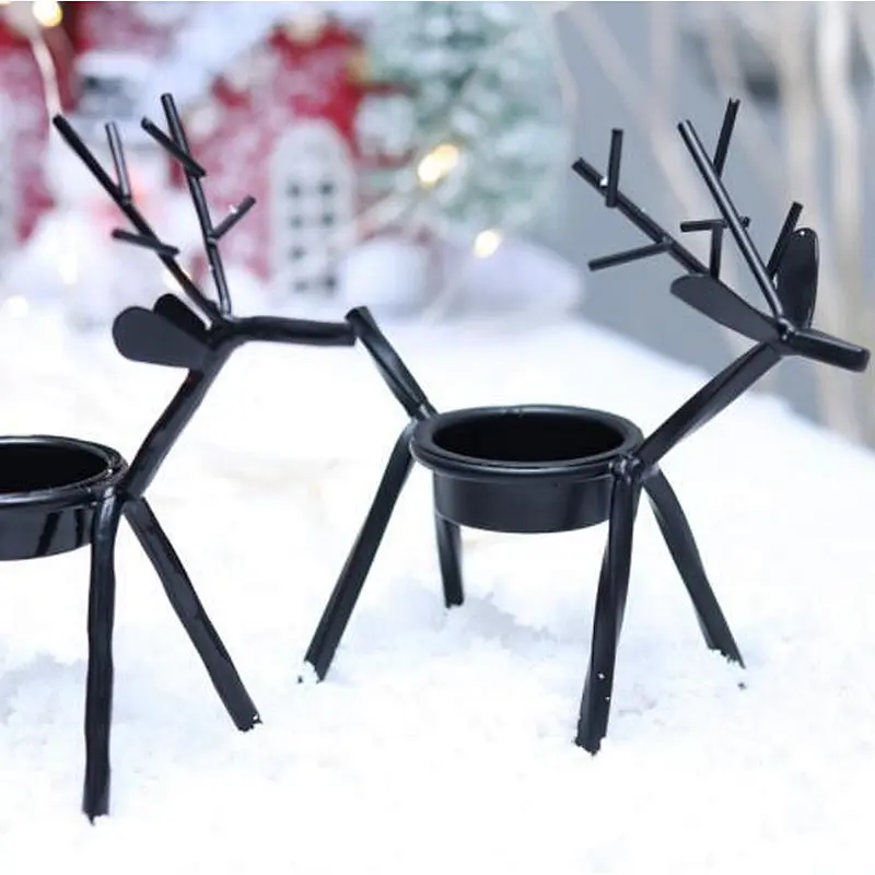 Creative European deer iron candlestick candle holder