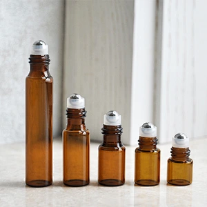 Face ball massage essential oil or eye cream glass vial