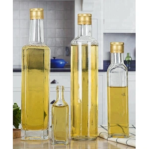 250ml 500ml 750ml 1000ml Customized Colored Food Grade Lead Free Sesame Oil/Oliver Oil Glass Bottle For Kitchen Storage