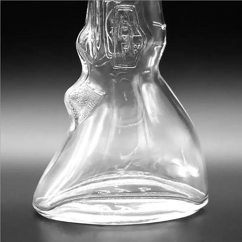 Wholesale 500ml 18oz  Pistol Gun Shaped Glass vodka Tequila Brandy Liquor Spirits bottle for sale