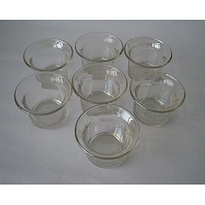 Clear Flanging Glass Votive Candle Holder Candle Cup For Wedding Party Dinner Holiday Saint Valentine's Day Decoration