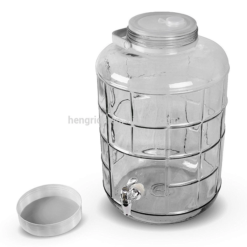 Wide Mouth Glass Carboy Fermenter for Homebrew Beer and Wine Making