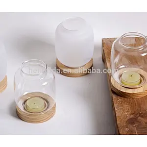Votive Candle Holder with Glass Chimney