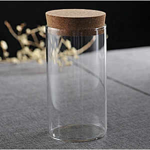 Wholesale Borosilicate Glass  Bottle with Wood Lid