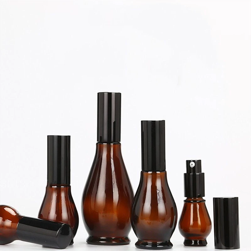 The gourd shape Latex glass bottle essential oil glass bottle