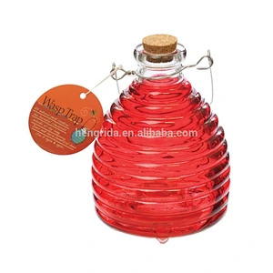 Glass Wasp Trap with Cork Stopper Hanging Handle