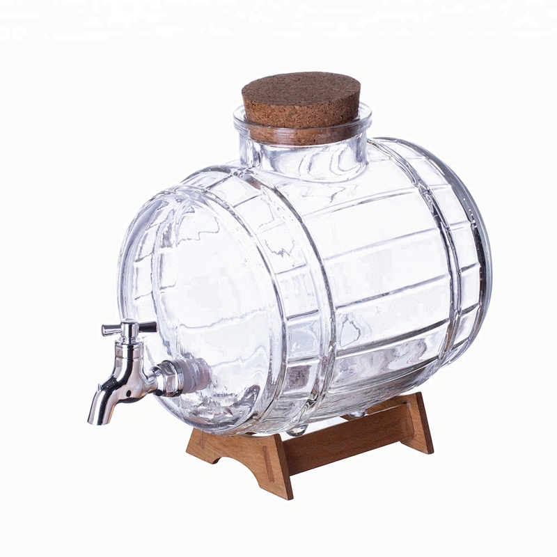 2300ml Glass Barrel Dispenser with Cork & Faucet