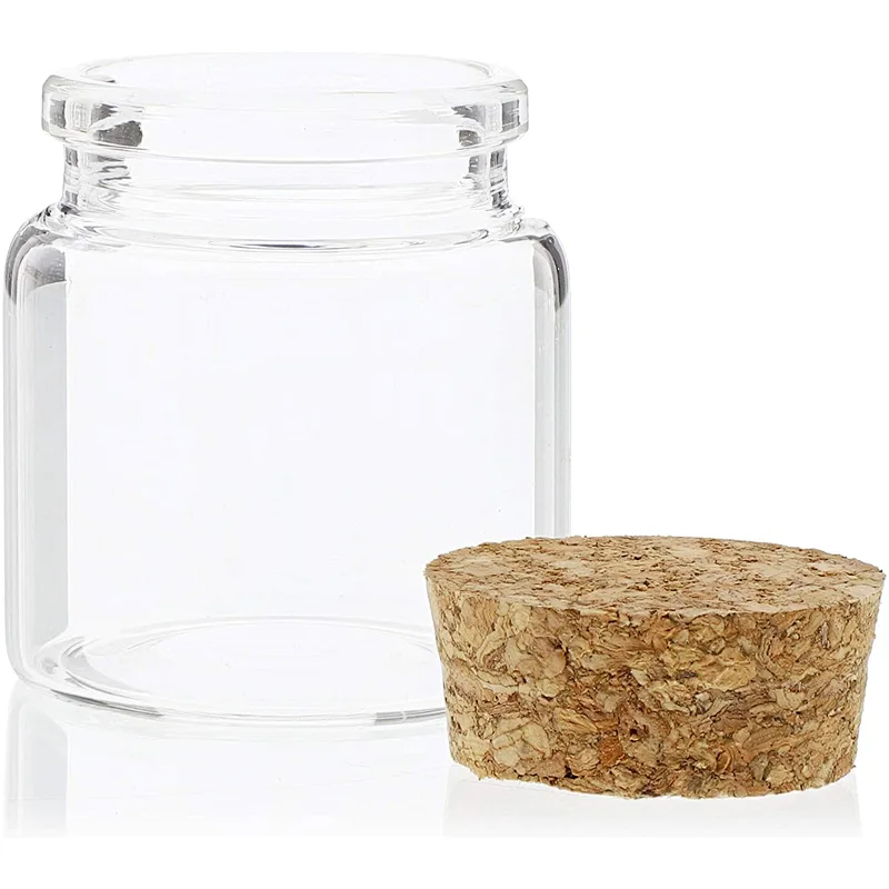 20 ml Small Borosilicate Glass Vials with Cork Stoppers