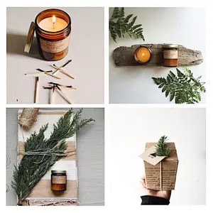 3.5oz/7oz Brown Glass Candle Jars With Customized Color Aluminium Lid
