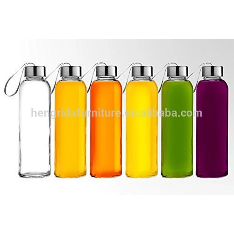 18oz Glass Water Bottle For Beverage Juicer